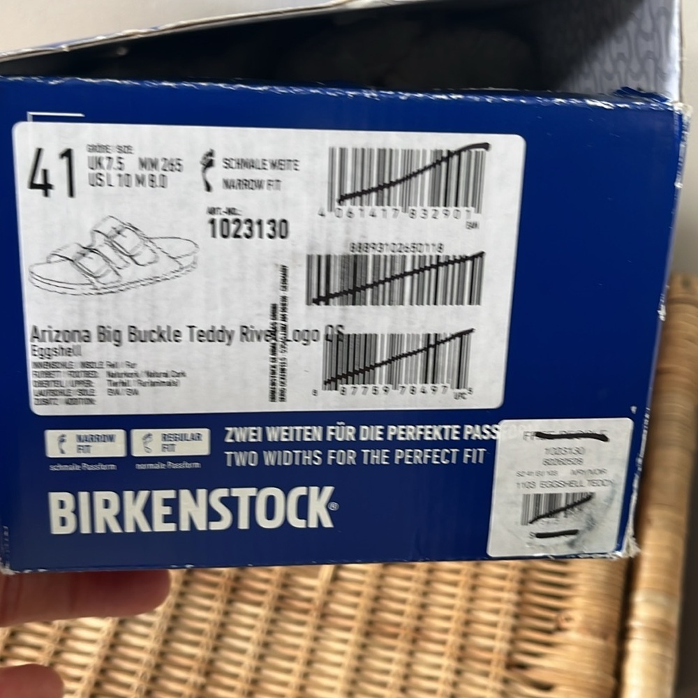 Free People x Birkenstock Arizona Big Buckle Teddy Sandals Size 10 NIB - Picture 6 of 16